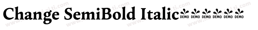 Change SemiBold Italic字体转换